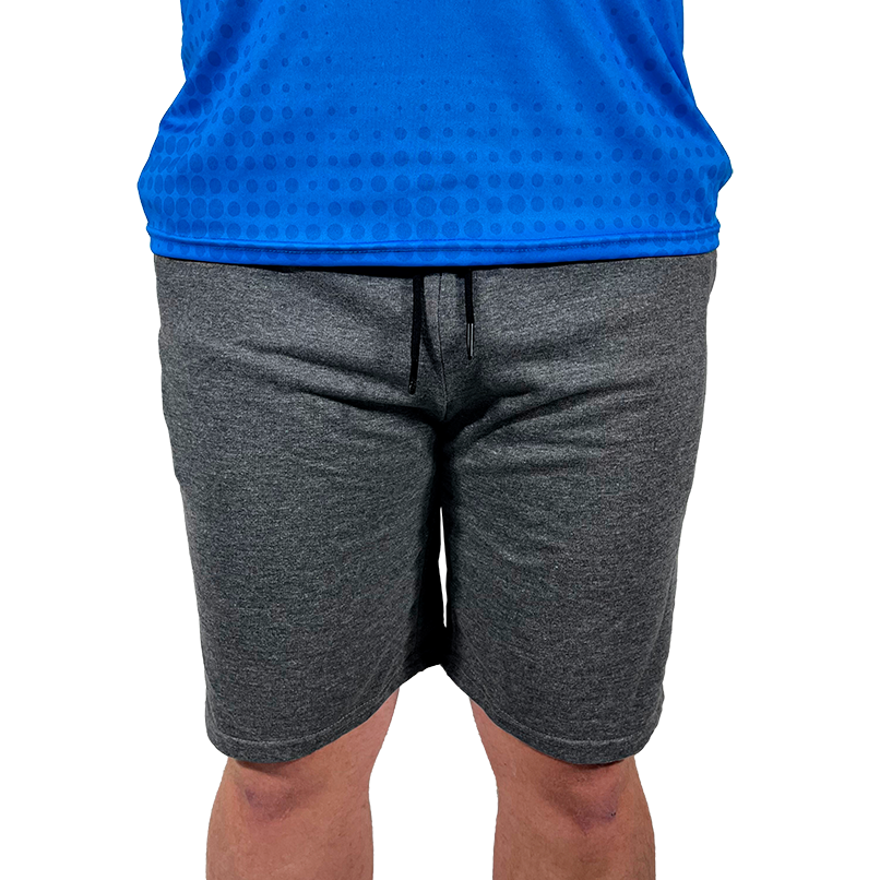 Bermuda Moletom Masculina Casual Academia Premium Com Bolso - Cinza Mescla