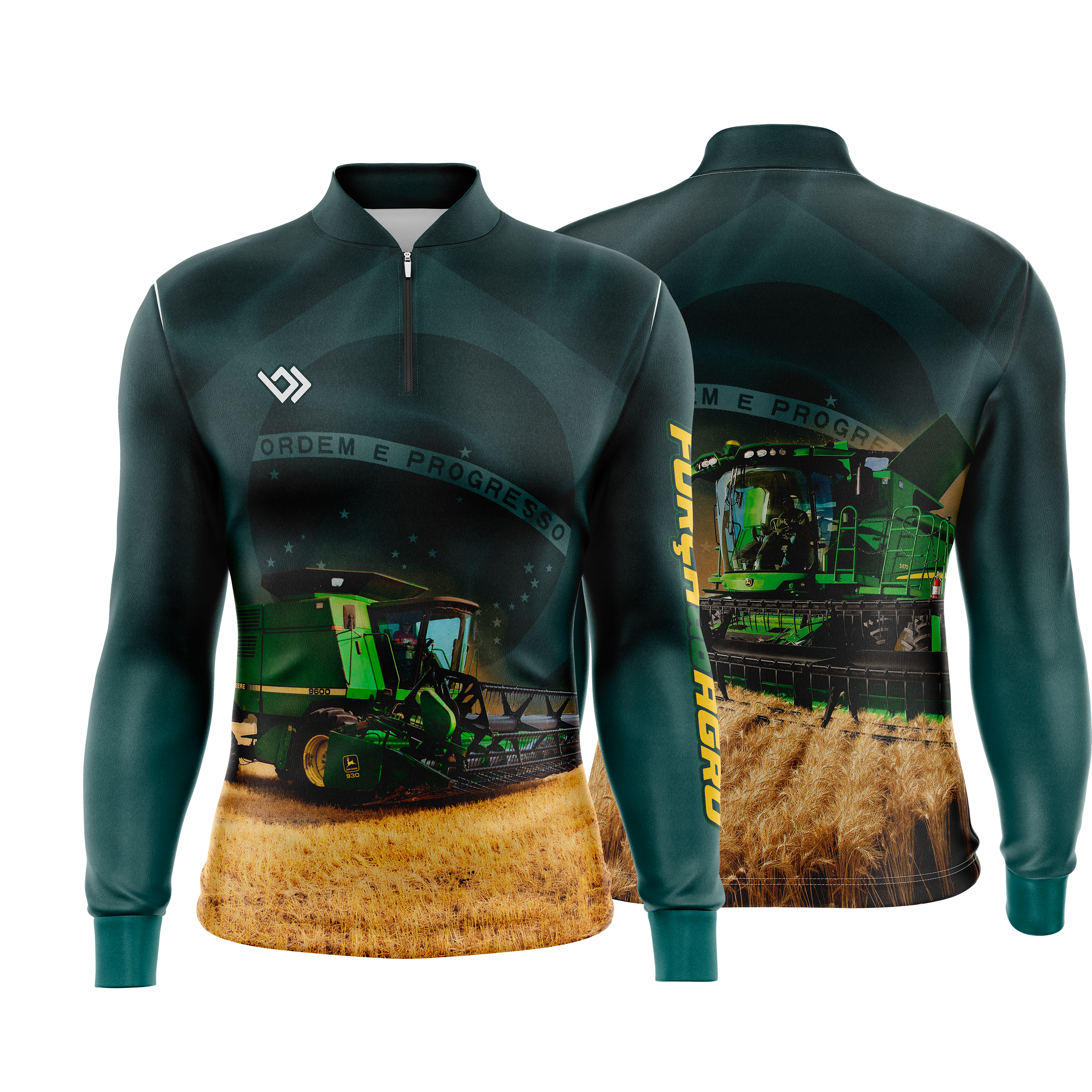 Camiseta Camisa Blusa Agro Dry Proteção Solar UV50+ Verde