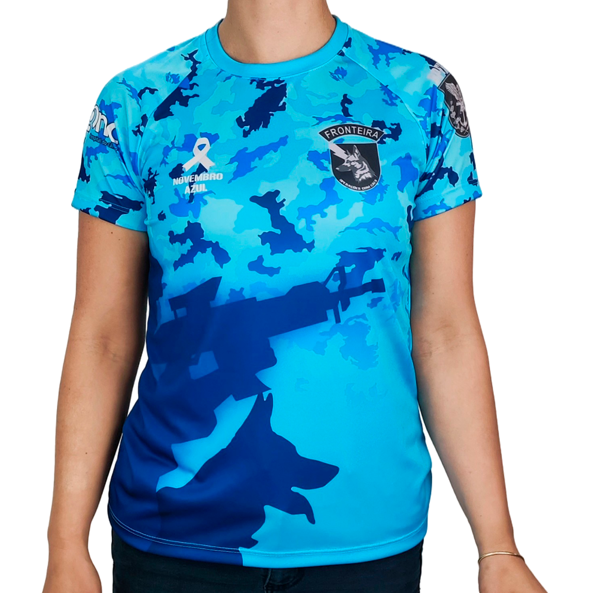 Camiseta BPFron Pel. Op. Cães Novembro Azul 2025 - Feminino