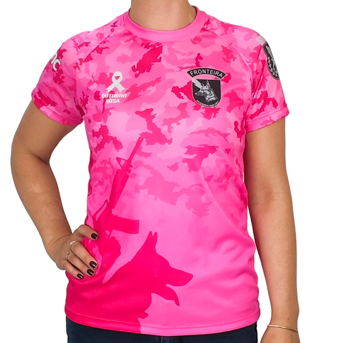 Camiseta BPFron Pel. Op. Cães Outubro Rosa 2025 - Feminino