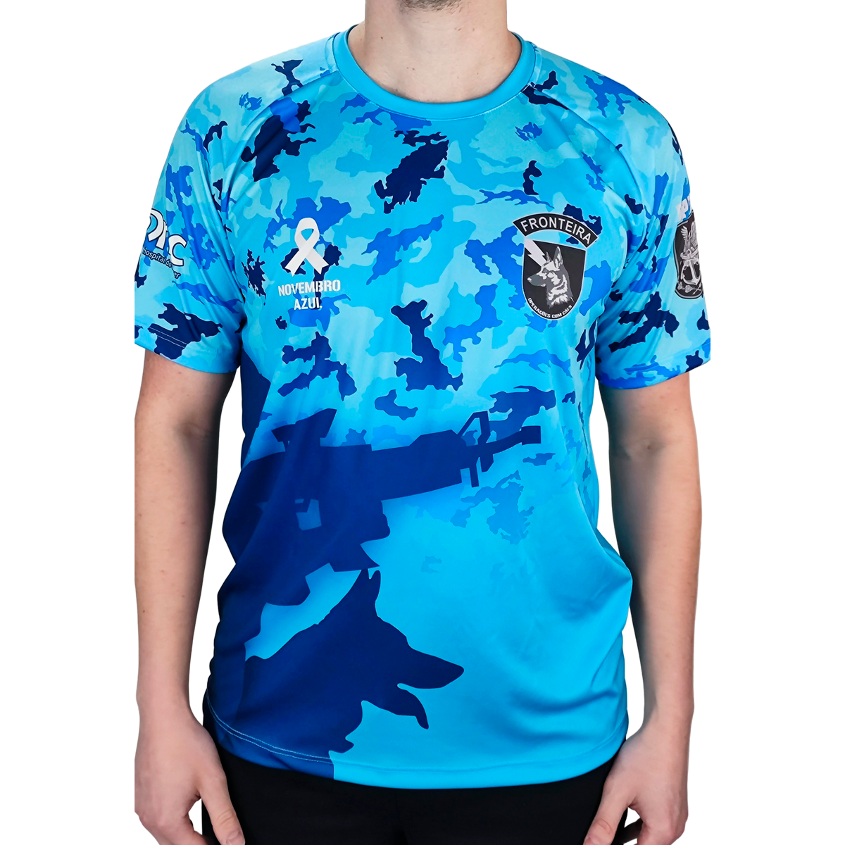 Camiseta BPFron Pel. Op. Cães Novembro Azul 2025 - Masculino