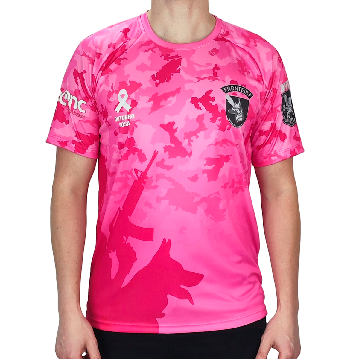 Camiseta BPFron Pel. Op. Cães Outubro Rosa 2025 - Masculino