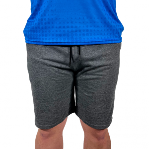 Bermuda Moletom Masculina Casual Academia Premium Com Bolso - Cinza Mescla