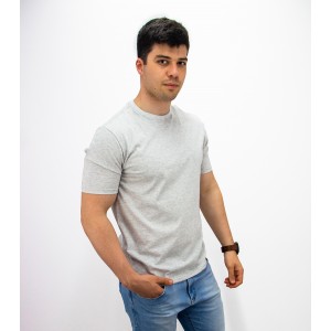 Camiseta Algodão Folius – Cinza Mescla Claro