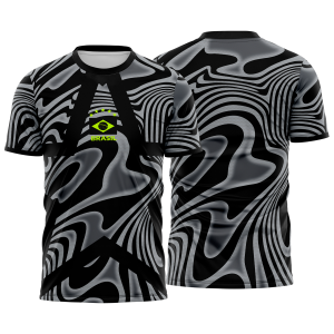 Camiseta Camisa Brasil Copa 2026 Preta Goleiro Dry-Fit Proteção Solar UV50+ Masculina