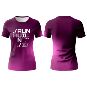Camiseta Dry-Fit Corrida Proteção UV50+ Camisa Feminina Baby Look Esportiva Running Correr Academia Treino Roxo