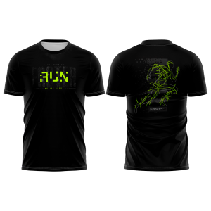 Camiseta Dry-Fit Corrida Proteção UV50+ Camisa Masculina Esportiva Running Correr Academia Treino Preta