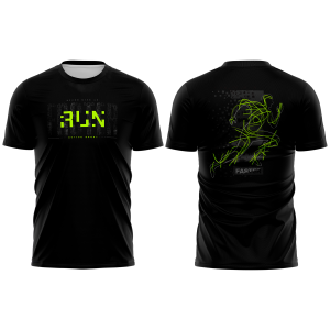 Camiseta Dry-Fit Corrida Proteção UV50+ Camisa Masculina Esportiva Running Correr Academia Treino Preta