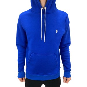 Casaco Moletom Com Capuz Bolso Canguru De Frio Masculino - Azul Royal