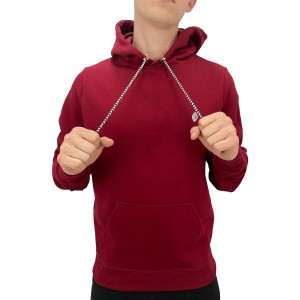 Casaco Moletom Com Capuz Bolso Canguru De Frio Masculino - Vermelho Escuro