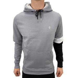 Casaco Moletom Com Capuz Bolso Canguru De Frio Masculino - Cinza